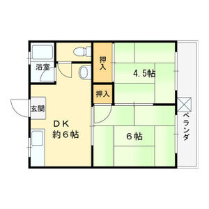 2DK 間取り図