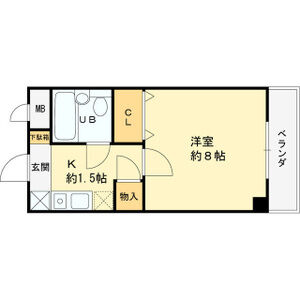 1K 間取り図