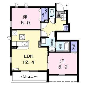 2LDK 間取り図