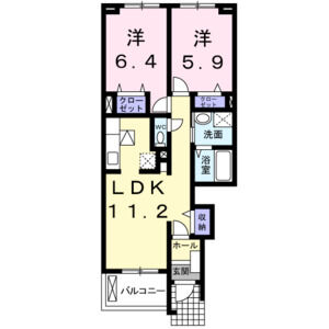 2LDK 間取り図