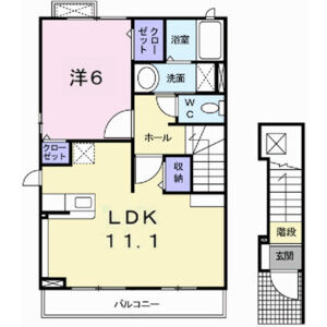 1LDK 間取り図