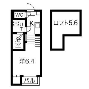 1K 間取り図