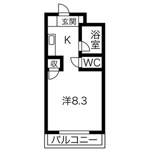 1K 間取り図
