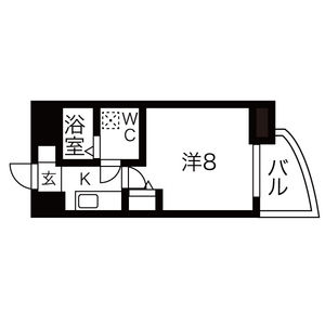 1K 間取り図