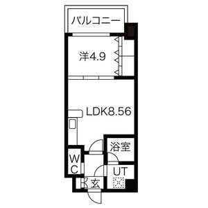 1LDK 間取り図