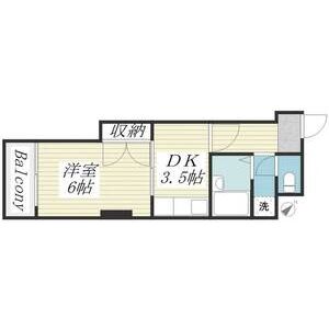 1DK 間取り図