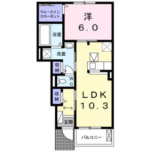 1LDK 間取り図