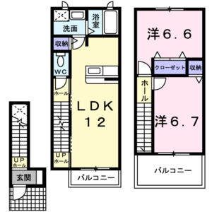 2LDK 間取り図