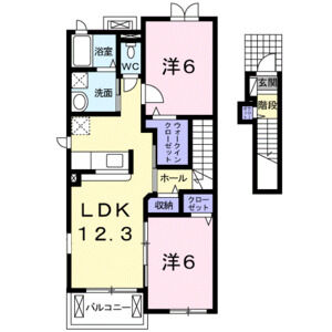 2LDK 間取り図