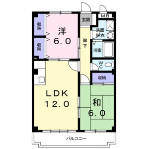 2LDK 間取り図