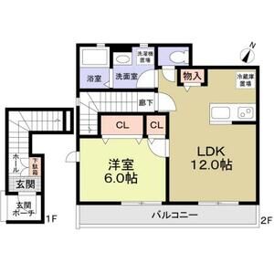 1LDK 間取り図