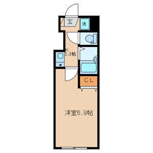 1K 間取り図