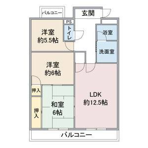 3LDK 間取り図