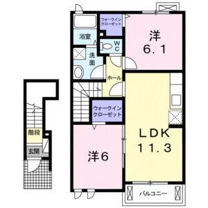 2LDK 間取り図