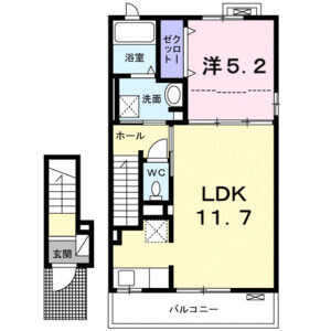 1LDK 間取り図