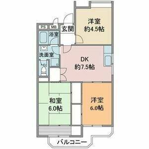 3DK 間取り図