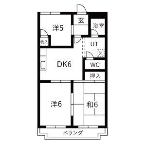 3DK 間取り図