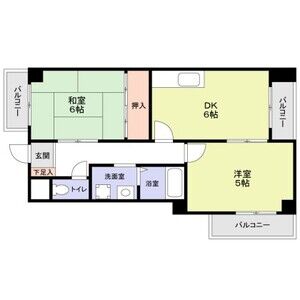 2DK 間取り図