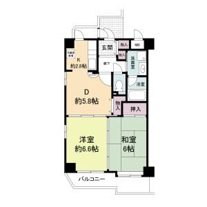 2DK 間取り図