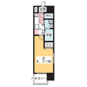 1K 間取り図