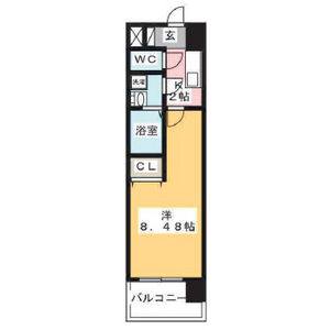1K 間取り図