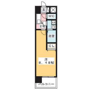1K 間取り図