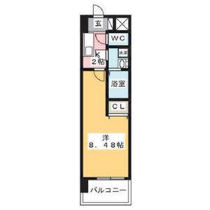 1K 間取り図