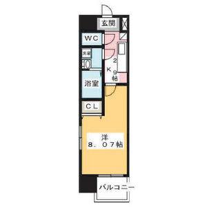 1K 間取り図