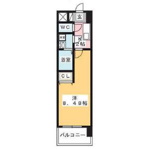 1K 間取り図