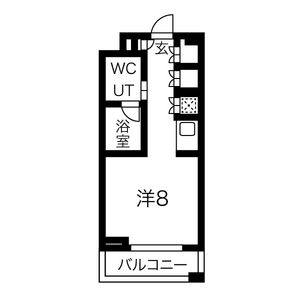 1K 間取り図