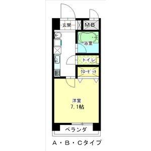 1K 間取り図