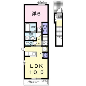 1LDK 間取り図