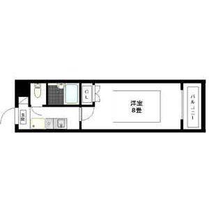 1K 間取り図
