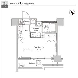ワンルーム 間取り図
