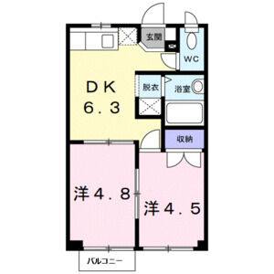 2DK 間取り図