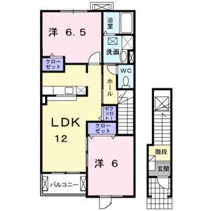 2LDK 間取り図