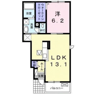 1LDK 間取り図