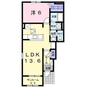 1LDK 間取り図