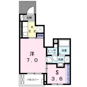 1K 間取り図