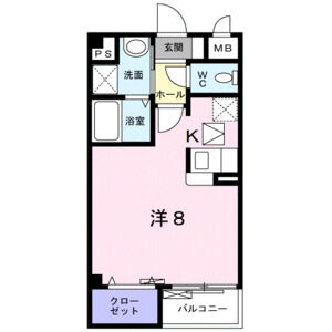 1K 間取り図