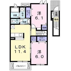 2LDK 間取り図