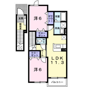 2LDK 間取り図