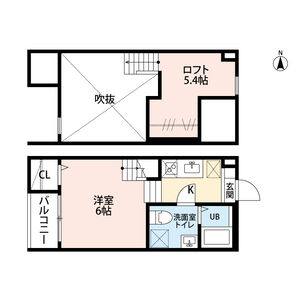 1K 間取り図