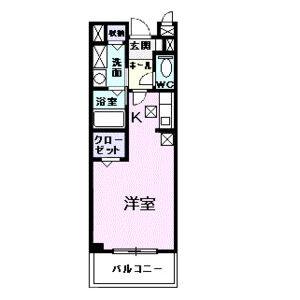 1K 間取り図