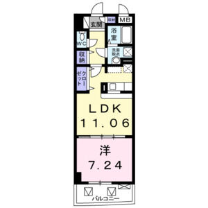 1LDK 間取り図