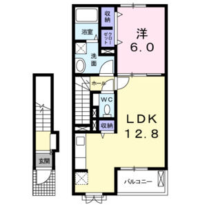 1LDK 間取り図