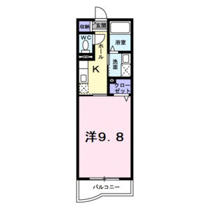 1K 間取り図
