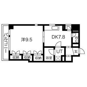 1DK 間取り図