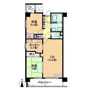 2LDK 間取り図
