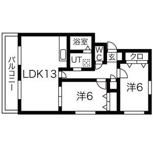 2LDK 間取り図